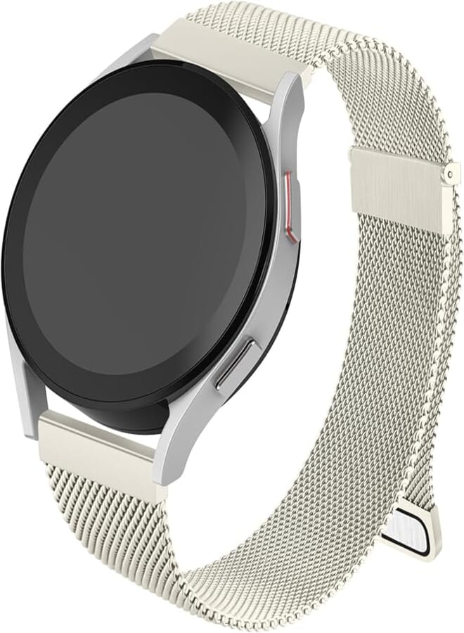Magnetic Strap for Samsung Galaxy Watch Active/Active 2 40mm/44mm,Two Magne Milanese Loop Stainless Steel Metal Band for Samsung Galaxy Watch 7/6/5/4 40mm 44mm Strap